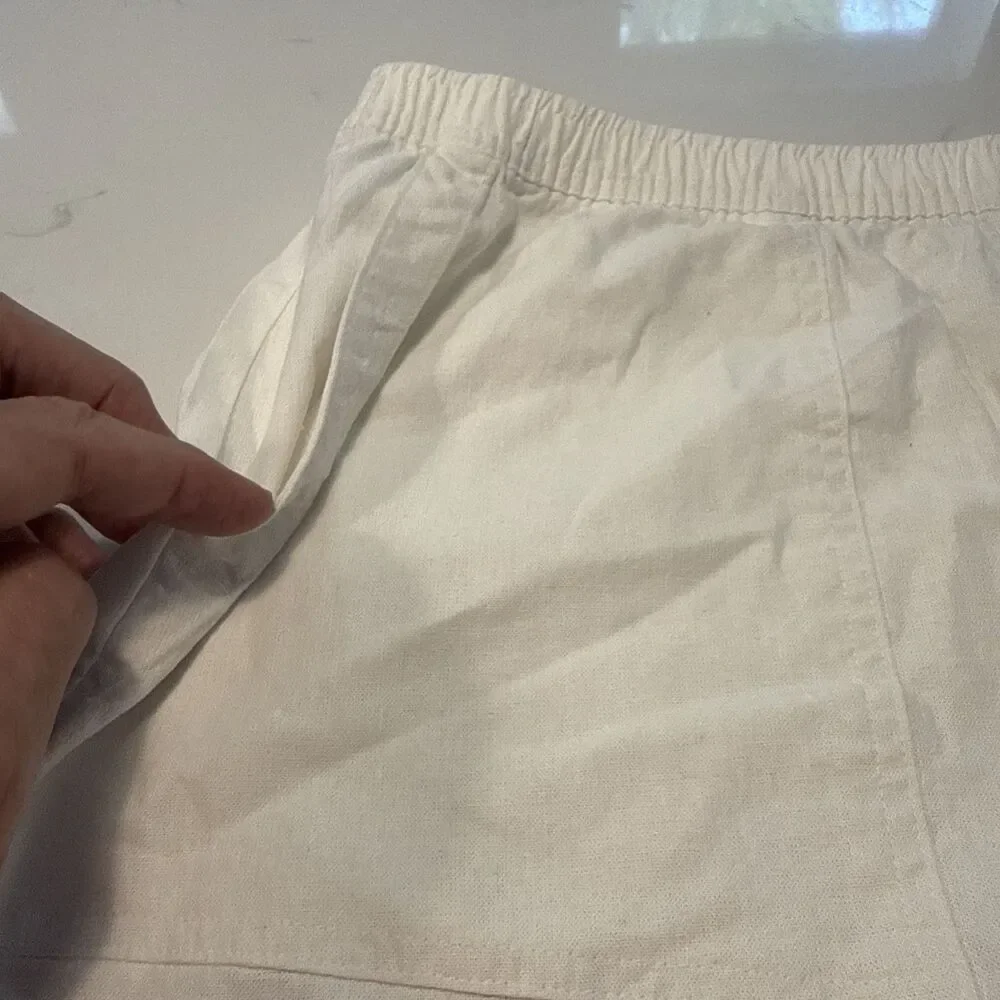 NEW Universal Thread Mid-Rise Linen Pull-On Shorts Size Large